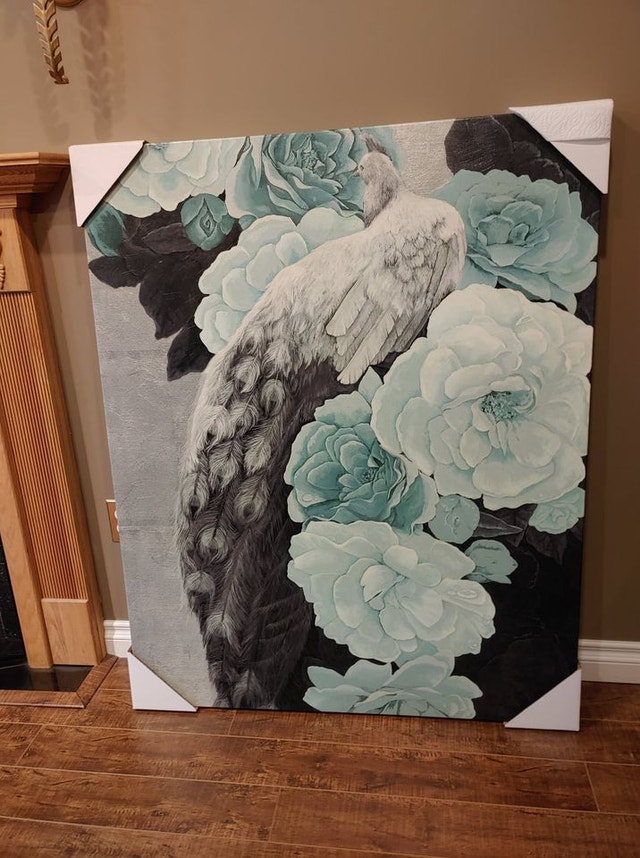 Modern wall art-Peacock canvas - photo 3