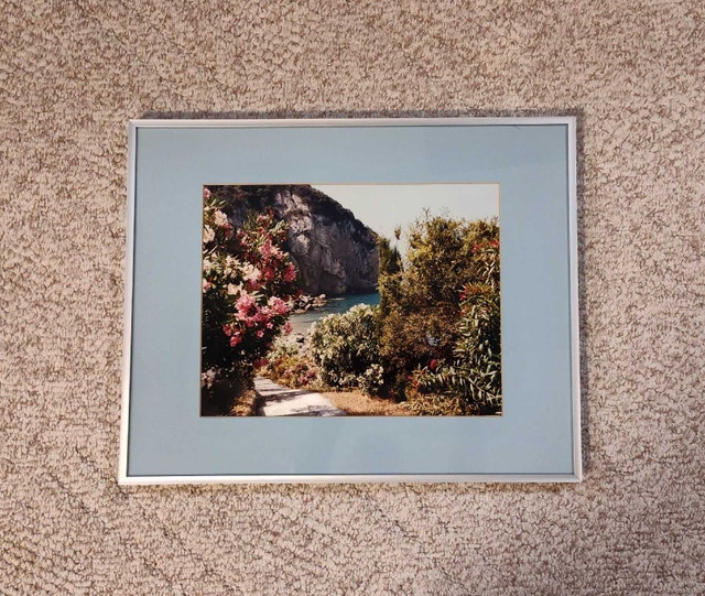 Framed photo of tropical island