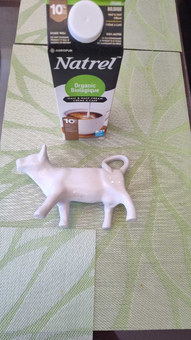Cow Creamer - or milk pitcher 7 inches long