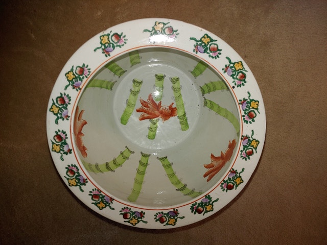 Large Vintage Asian Fish Bowl Planter/Pot - photo 4
