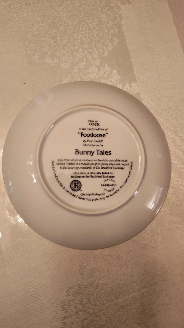 Bradford Exchange Bunny Tales Plate - Footloose - photo 3