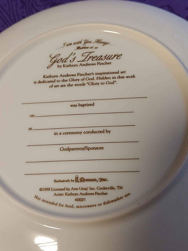 Baptism or Christening plate - photo 3