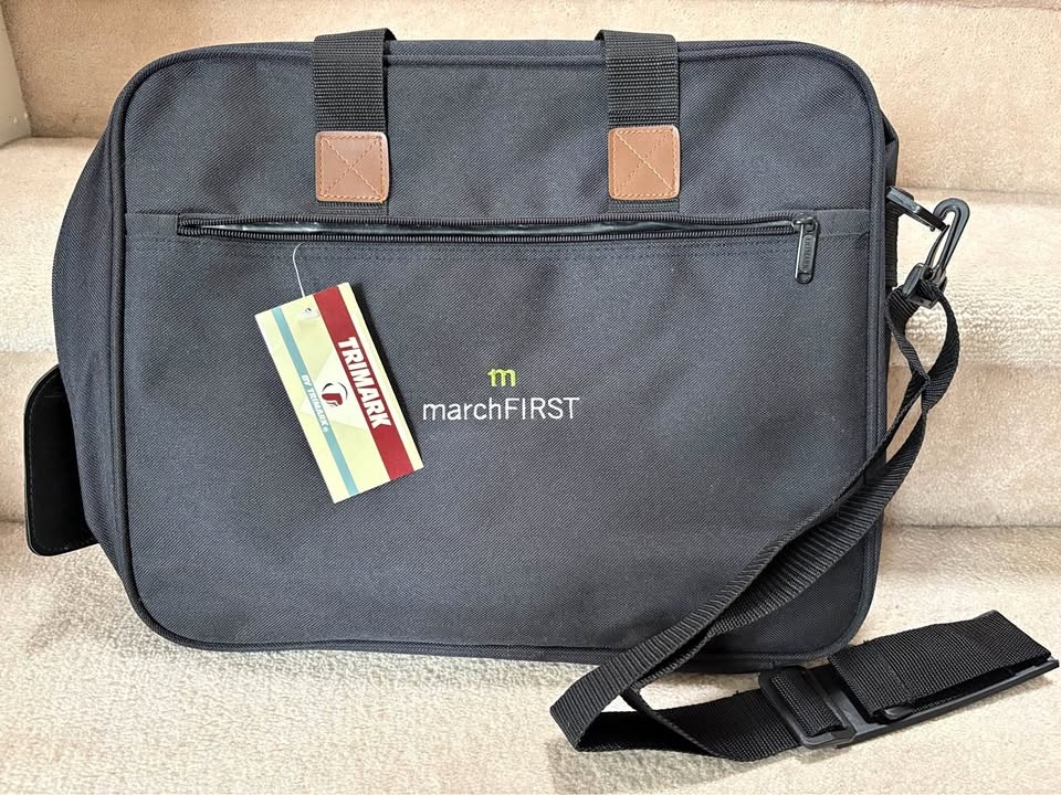 Brand New Trimark Black 16” Laptop Bag with MarchFIRST Logo