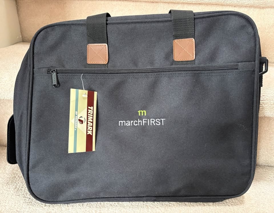 Brand New Trimark Black 16” Laptop Bag with MarchFIRST Logo - photo 2