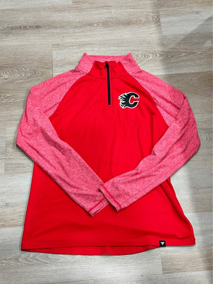 Men's Calgary Flames Fanatics Quarter-Zip Jacket