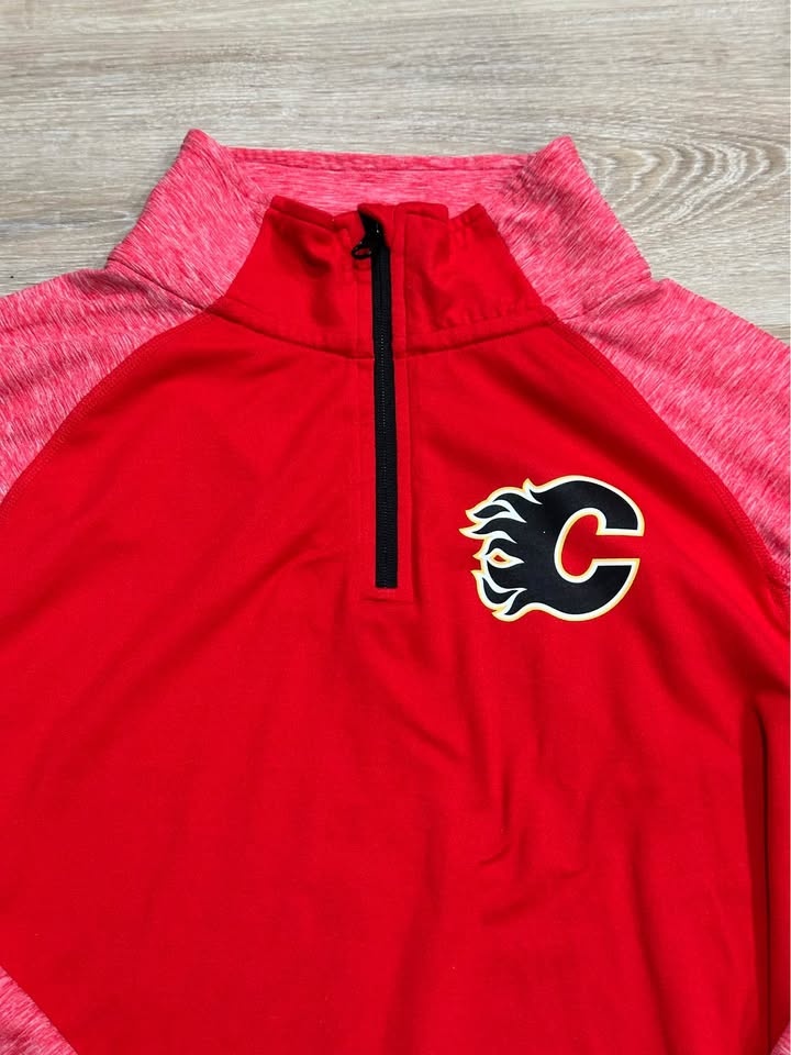 Men's Calgary Flames Fanatics Quarter-Zip Jacket - photo 2