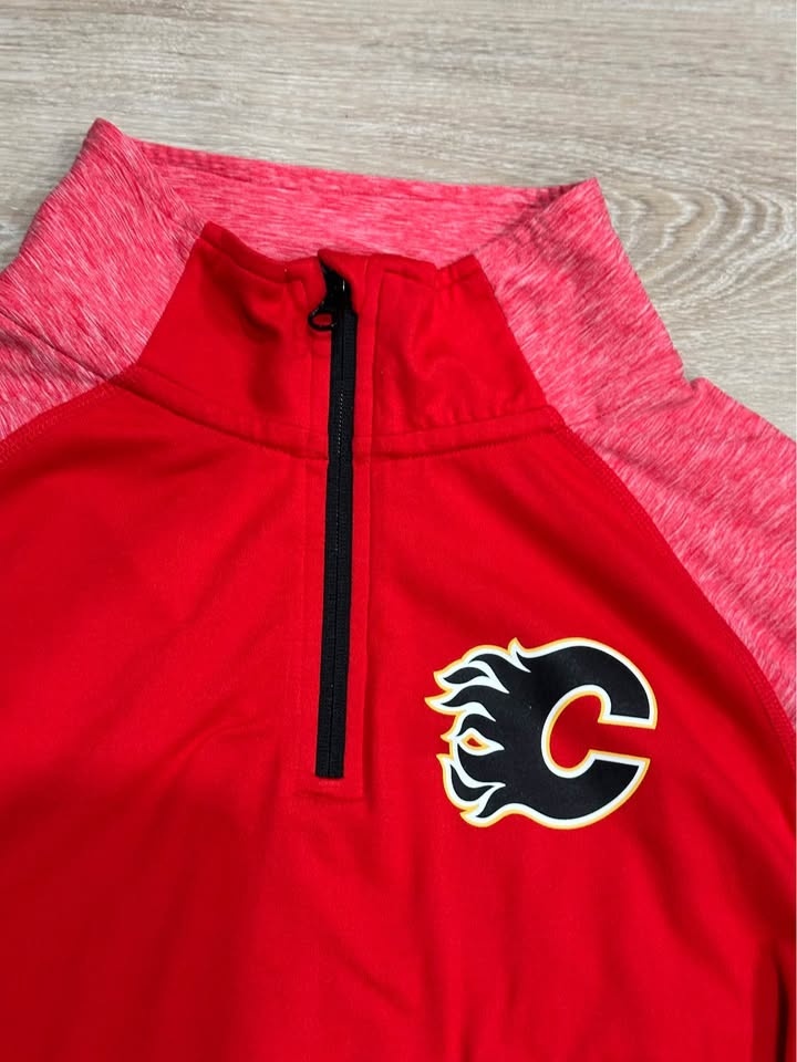 Men's Calgary Flames Fanatics Quarter-Zip Jacket - photo 3