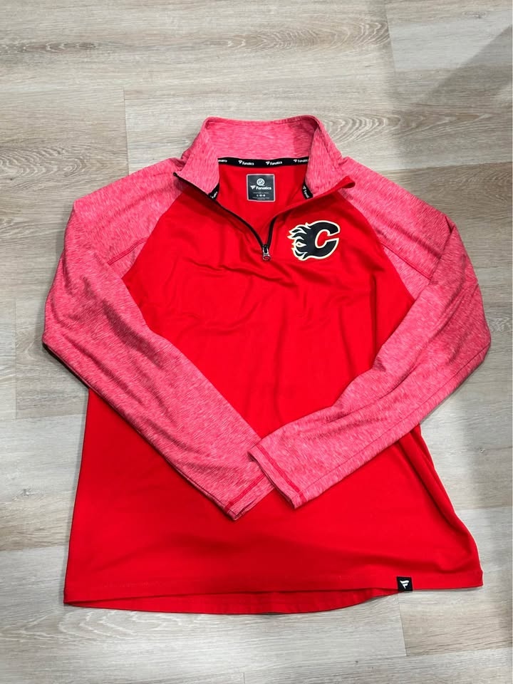 Men's Calgary Flames Fanatics Quarter-Zip Jacket - photo 5