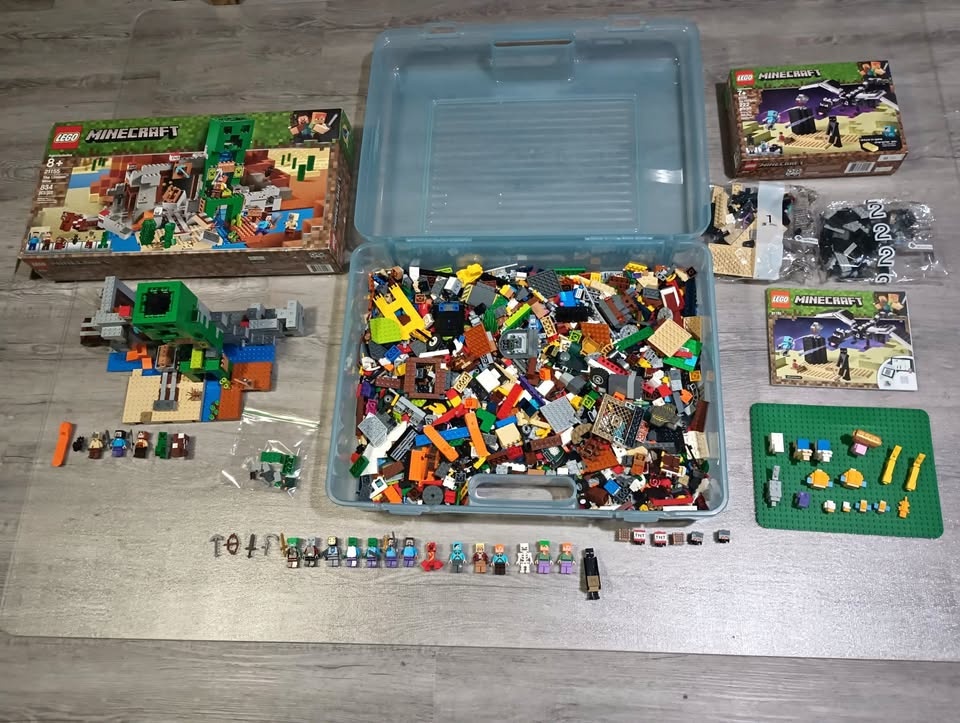 8+ Lbs Lego Lot: Minecraft Sets, Minifigs & More