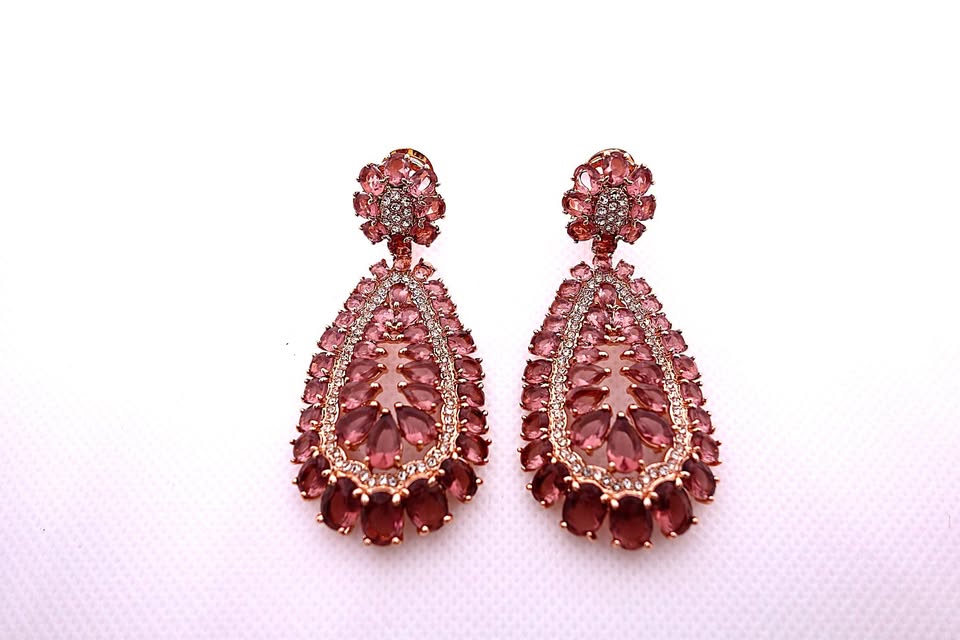 Teardrop Omega Back Earrings