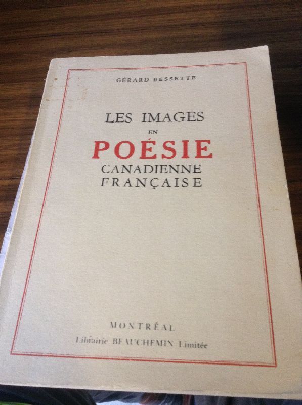 Les Images En Poesie by Gerard Bessette