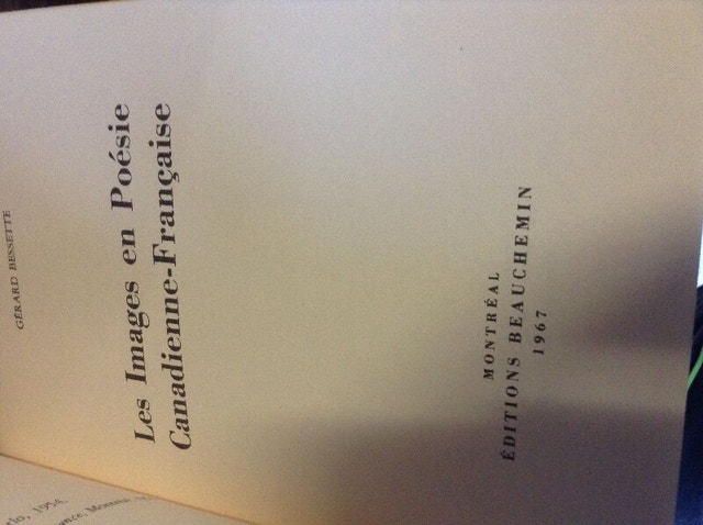 Les Images En Poesie by Gerard Bessette - photo 2