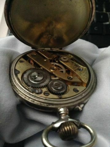 Rare Antique Remontoir Sterling Silver Single Hand Pocket Watch - photo 3