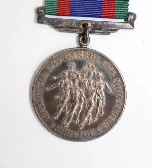 Antique WW2 Canada Military Sterling Silver Medal #3