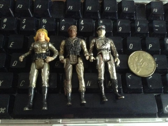 Set of Three Vintage Metal Action Figures - photo 2