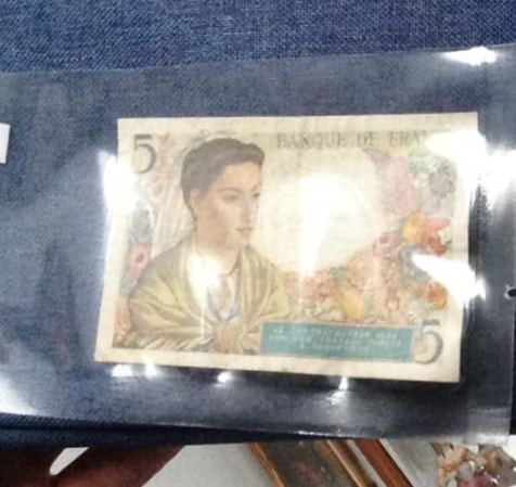 Antique WW2 Vichy France banknote