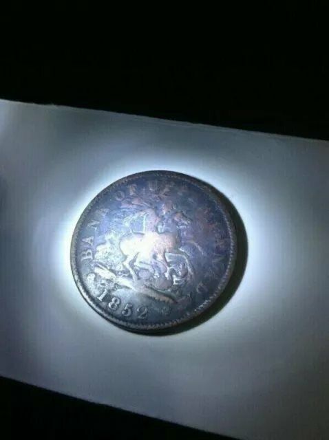 Rare Antique 1852 Bank of Upper Canada Coin