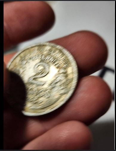 Antique WW2 Vichy France coin #2 - photo 2