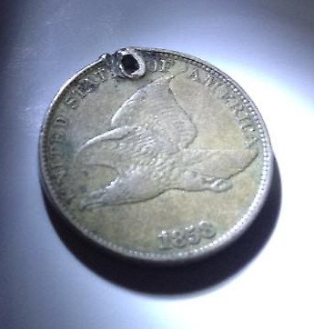 Antique 1858 US Pre Civil War Eagle Coin