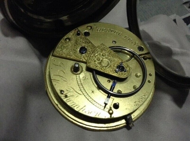 Rare Antique Sterling Silver English Verge Fusee Pocket Watch - photo 3