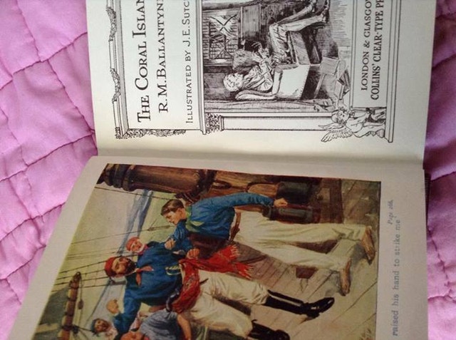 Antique Great Britain Print: The Coral Island ~ By: R. M. Ballan