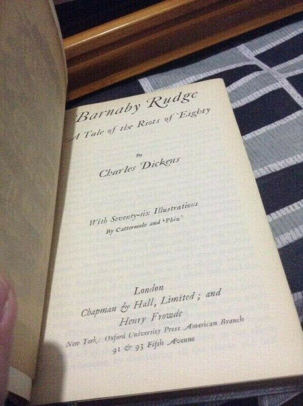 Rare Antique Leather bound Barnaby Rudge -Dickens - photo 3