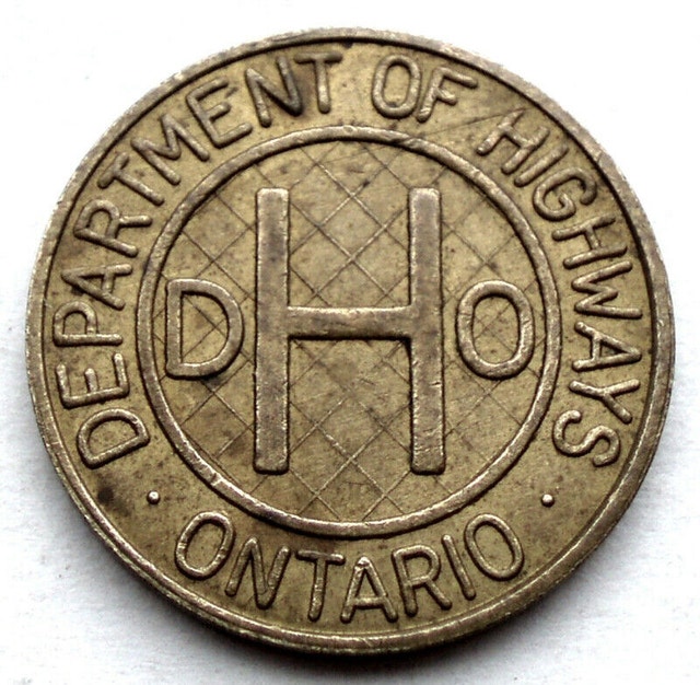 Antique ONTARIO DEPARTMENT OF HIGHWAYS Token