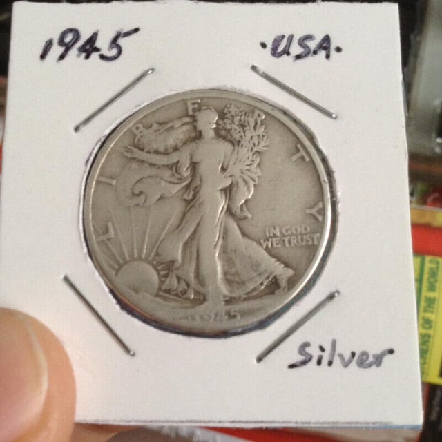 Antique WW2 sterling silver coin