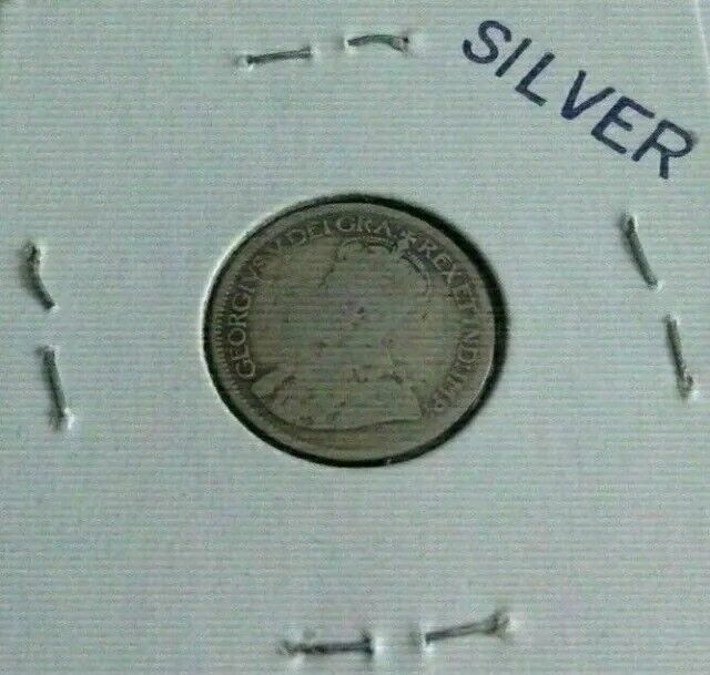Antique 1913 King George V Canada Sterling Silver Coin - photo 2