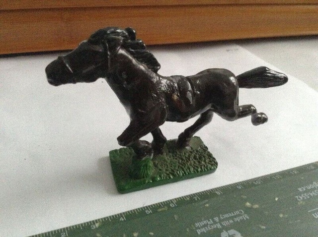 Rare antique English early diecast race horse