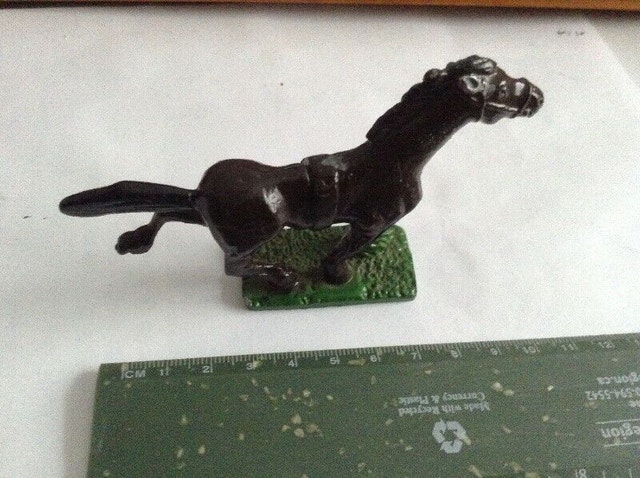 Rare antique English early diecast race horse - photo 3