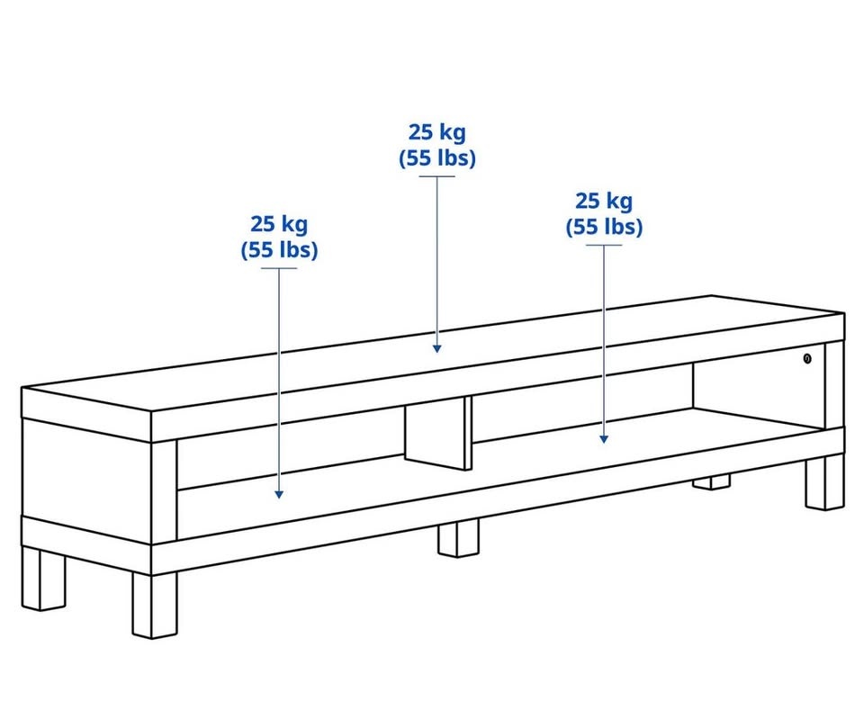 Black TV Bench - 65x35x36cm - photo 5
