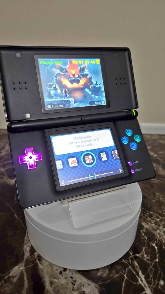 RGB Glow Jailbroken DS Lite 32Gb | +Every Game | Onyx Black