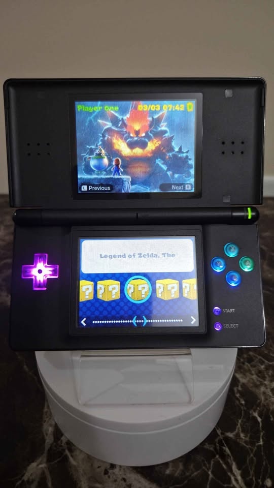 RGB Glow Jailbroken DS Lite 32Gb | +Every Game | Onyx Black - photo 4