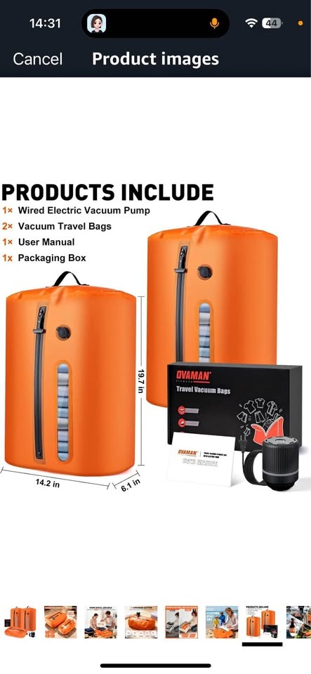 Vacuum Storage Bags (2 Pack + Pump)