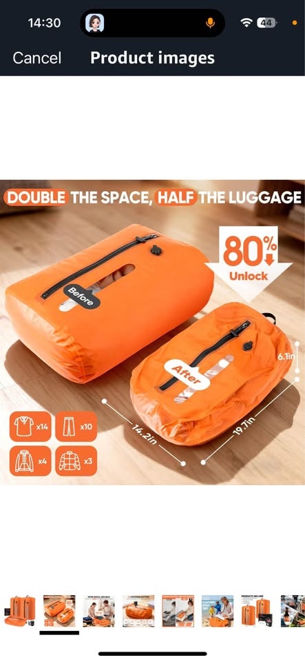 Vacuum Storage Bags (2 Pack + Pump) - photo 3
