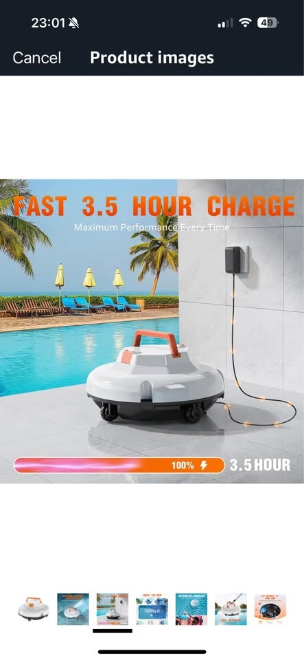 Cordless Robotic Pool Cleaner - photo 3