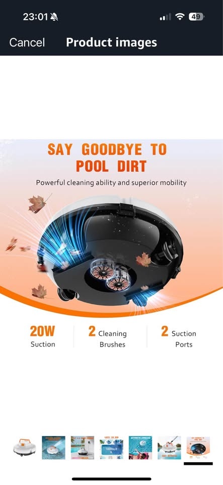 Cordless Robotic Pool Cleaner - photo 4