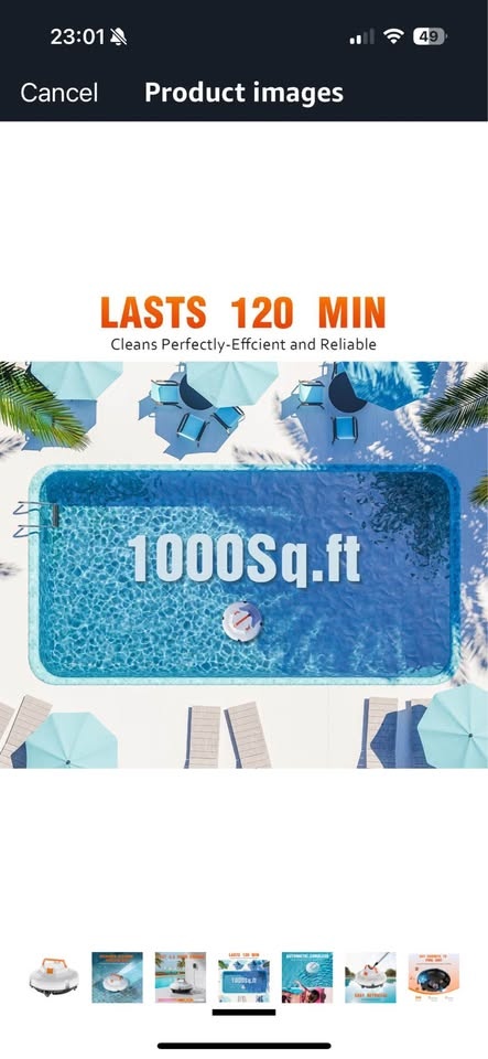 Cordless Robotic Pool Cleaner - photo 5