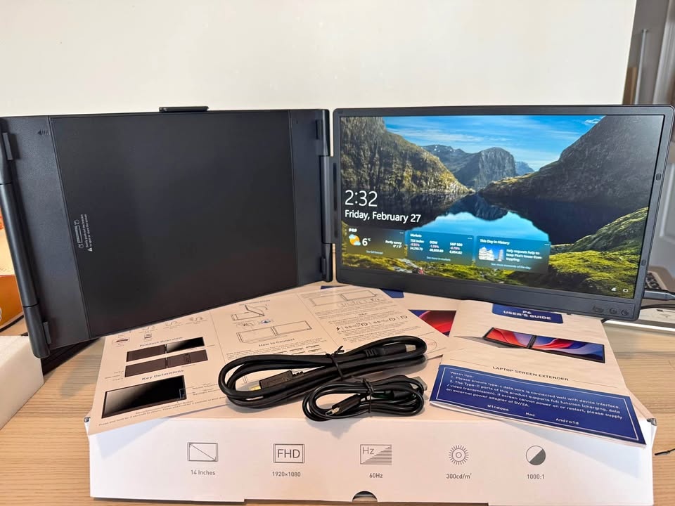 Laptop Screen Extender - 14" Portable Monitor