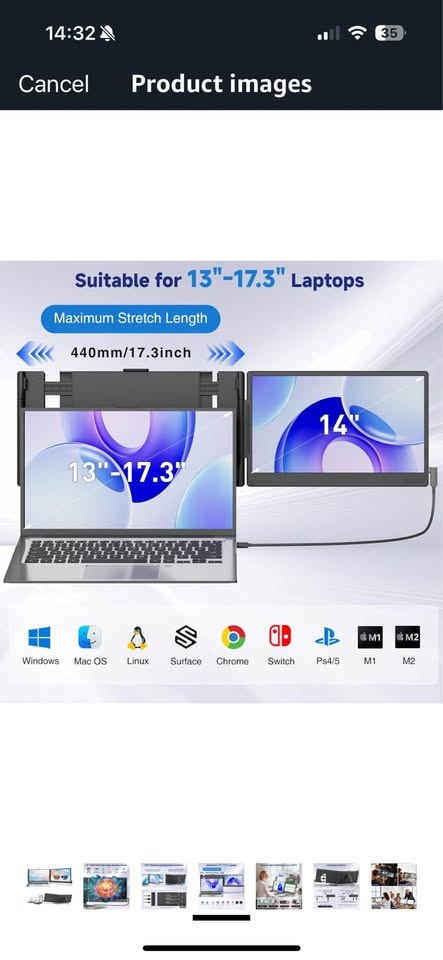 Laptop Screen Extender - 14" Portable Monitor - photo 4