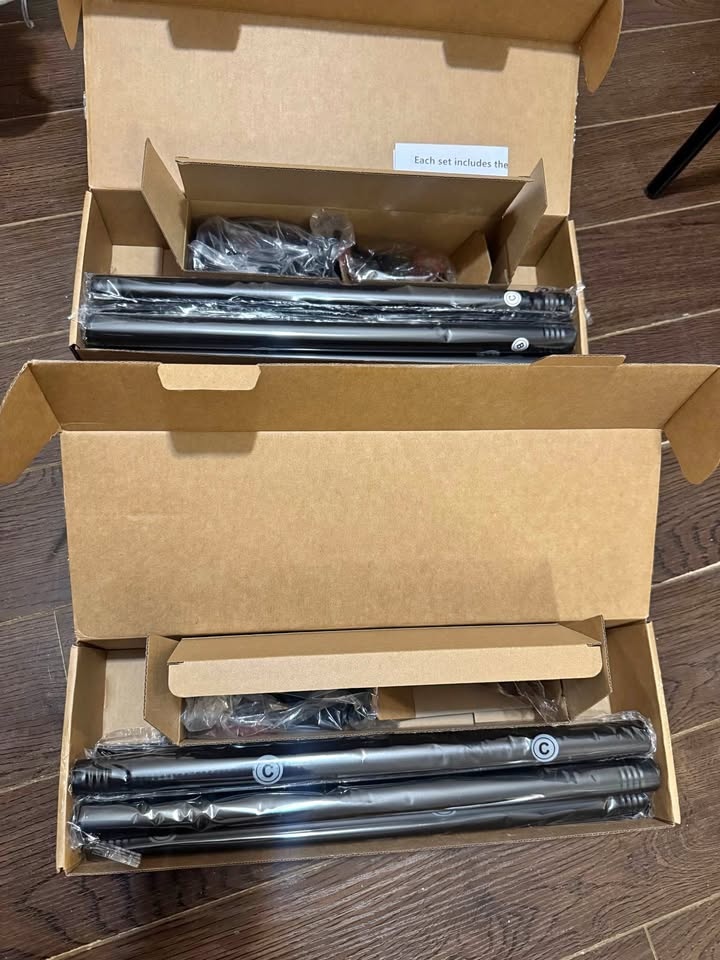 Black Curtain Rods 2PC 30-120 Inch