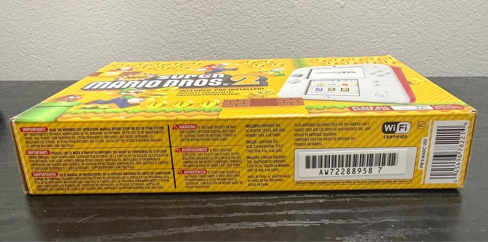 Nintendo 2DS Scarlet Red Super Mario Bros 2 CIB - photo 2