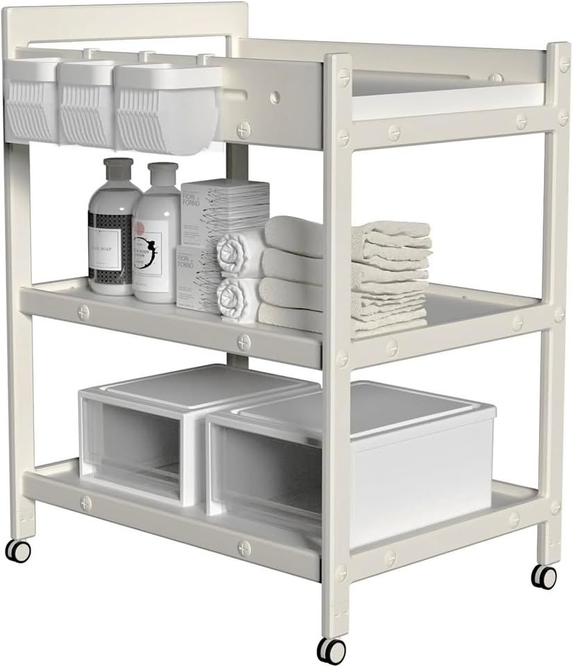 Hoopyosms Baby Changing Table, 37"x31" Beige