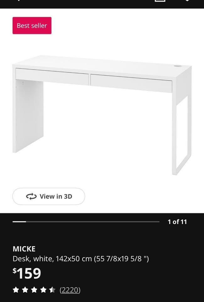 IKEA Micke Table - photo 3