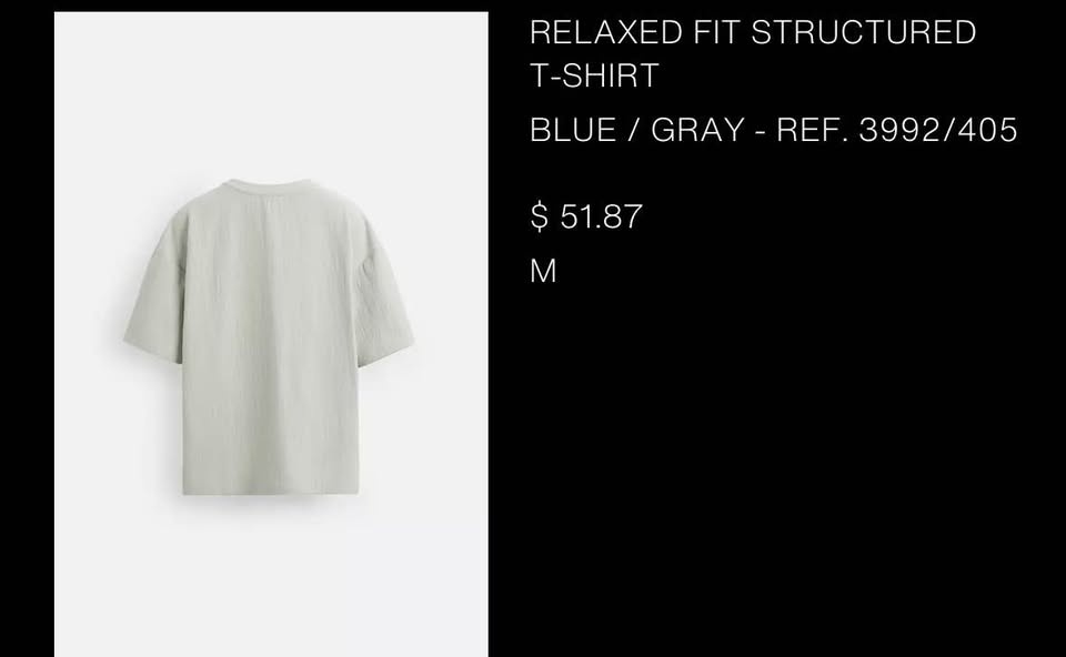 Relaxed fit blue/grey t shirt - photo 3