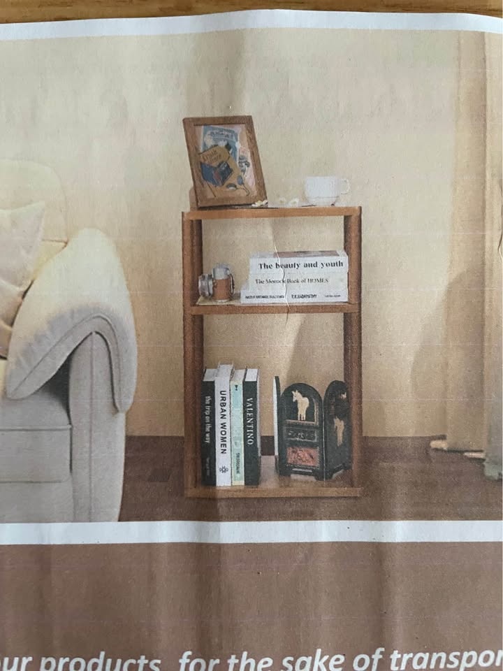 New Wood Rattan 3-Tier Nightstand Side Table - photo 5
