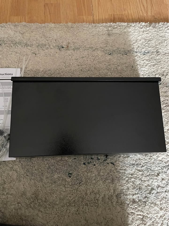 New black wall-mount mailbox - photo 2