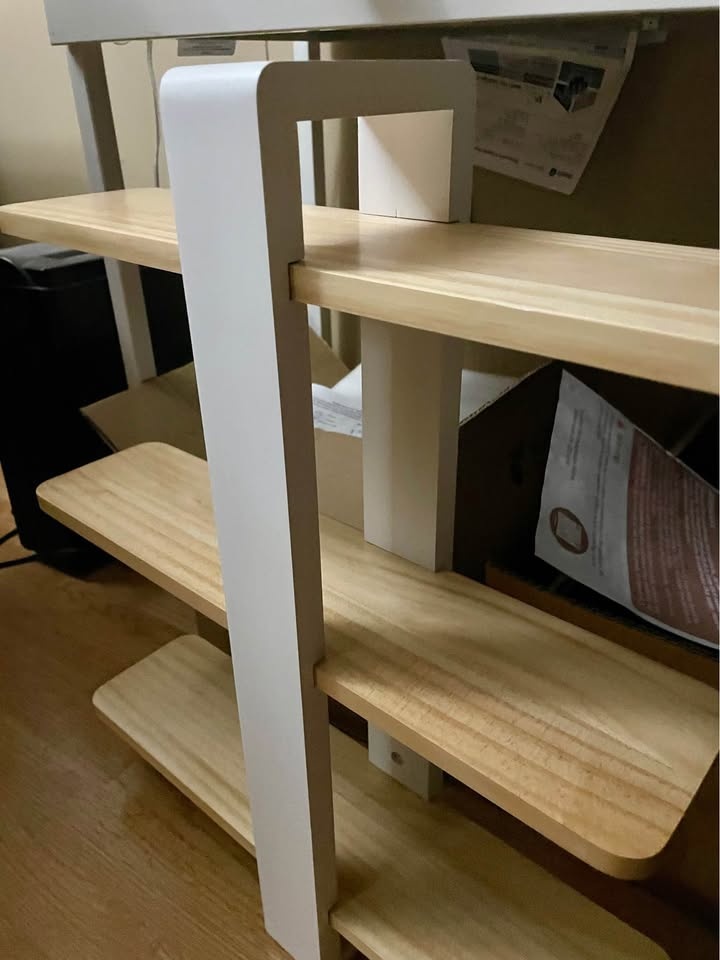 Modern Wood & White Wall Shelf - Adjustable Shelves! - photo 5
