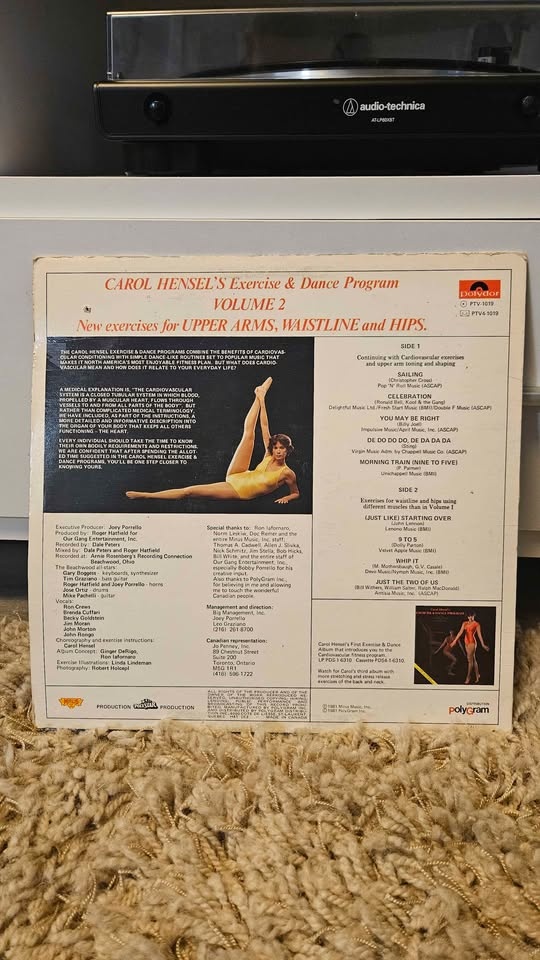 Carol Hensel Exercise & Dance Program Vol 2 Vinyl LP - photo 2